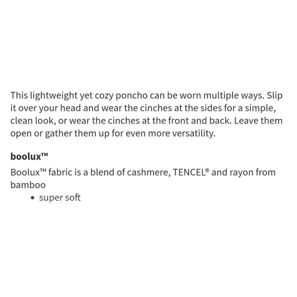 Lululemon Hearts Compass Poncho Blue Denim Cashmere Blend One Size Fits Most - Picture 10 of 10